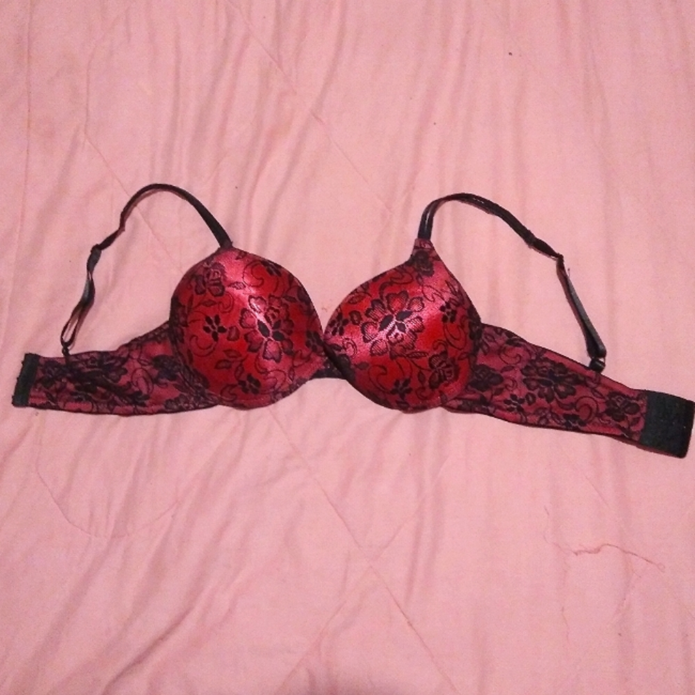 Elegant Red Lace Bra